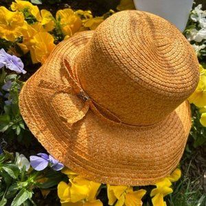 VTG BETMAR New York Orange/Neutral Straw Sun HAT